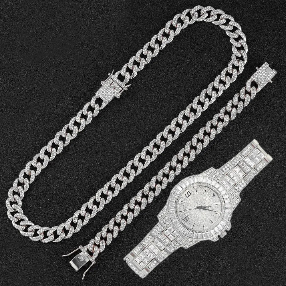 New Men Women Fashion Watches Full Rhinestone Luxury Iced Out Quartz Watches