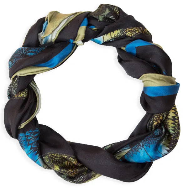Night Glide - Long Silk Scarf