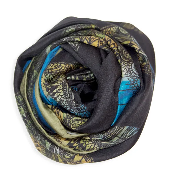 Night Glide - Long Silk Scarf