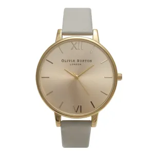 Olivia Burton Big Dial Watch in Grey/ Gold