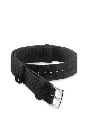 Omega Nato Black Coated Nylon Fabric Strap 20MM