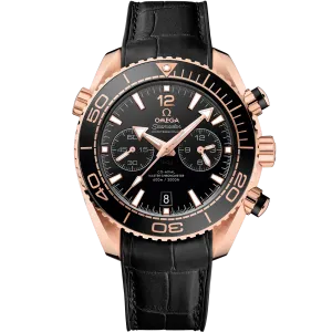 Omega Seamaster Planet Ocean 600M 45.5 mm, Sedna™ gold on leather strap with rubber lining