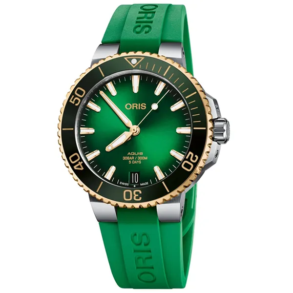 Oris Aquis Date Caliber 400 - Green Dial & Strap