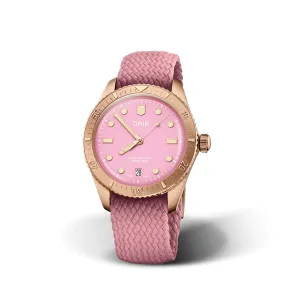 Oris Diver 65 - Pink Dial & Pink Strap