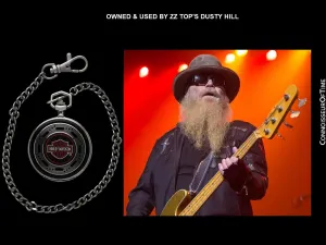 Owned & Used By ZZ TOP'S Dusty Hill - Harley Davidson Chrome Pocket Watch