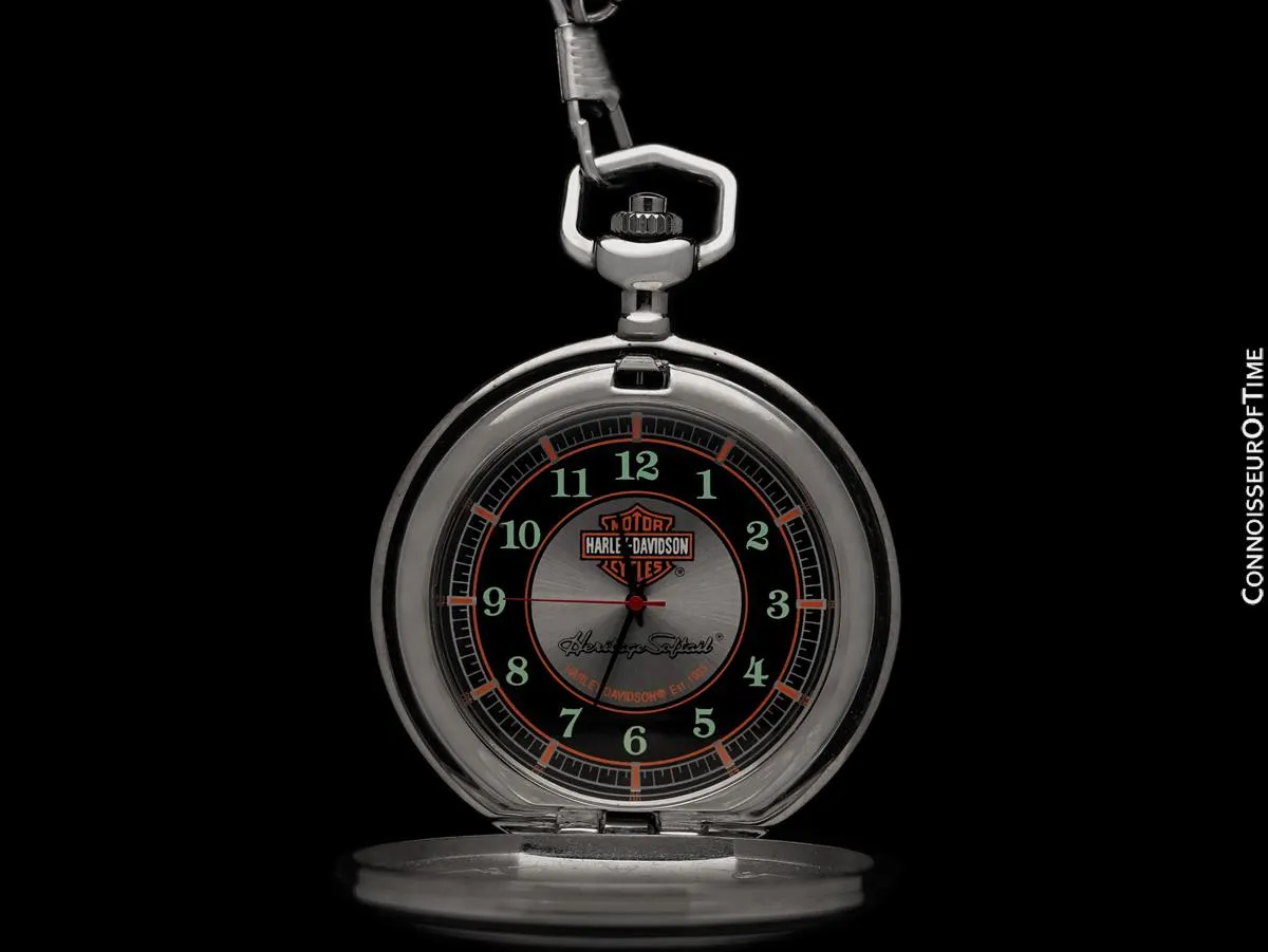 Owned & Used By ZZ TOP'S Dusty Hill - Harley Davidson Chrome Pocket Watch