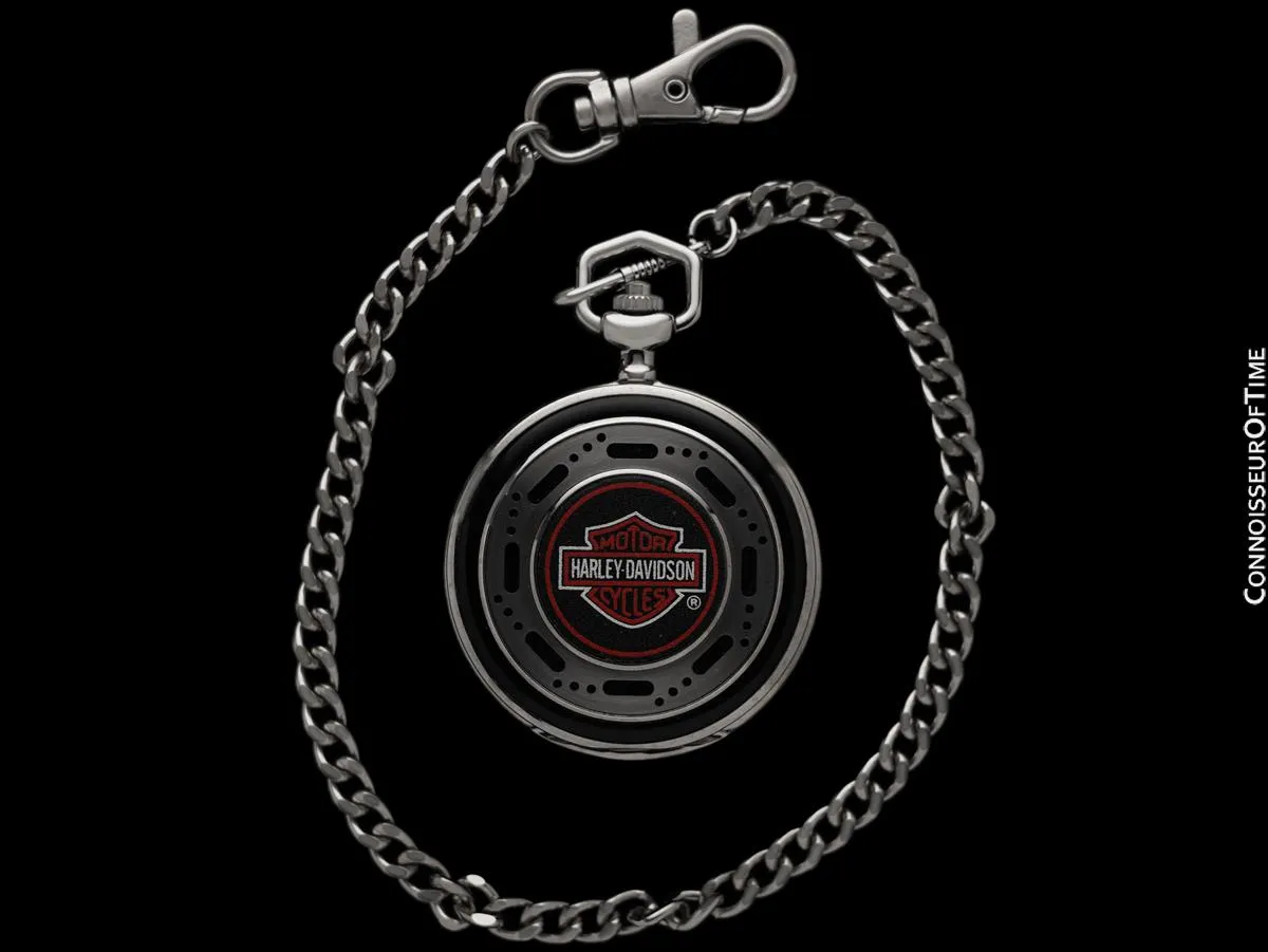 Owned & Used By ZZ TOP'S Dusty Hill - Harley Davidson Chrome Pocket Watch