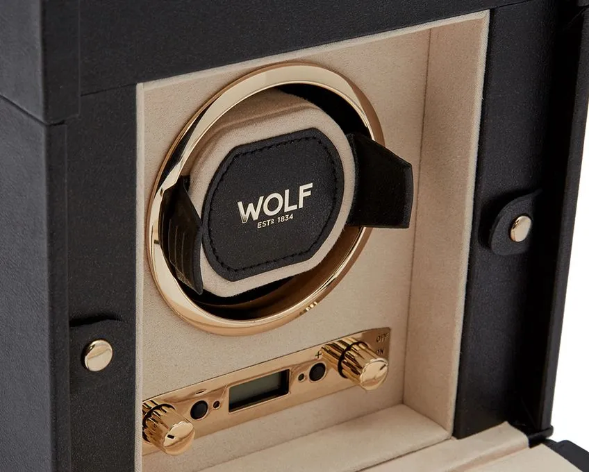 Palermo Single Watch Winder Anthracite, Black