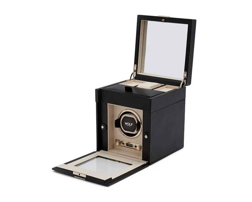Palermo Single Watch Winder Anthracite, Black