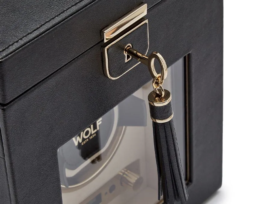 Palermo Single Watch Winder Anthracite, Black