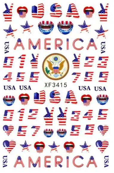 Patriotic - 8 Sheets for the Price of 4!!   Thin Decals