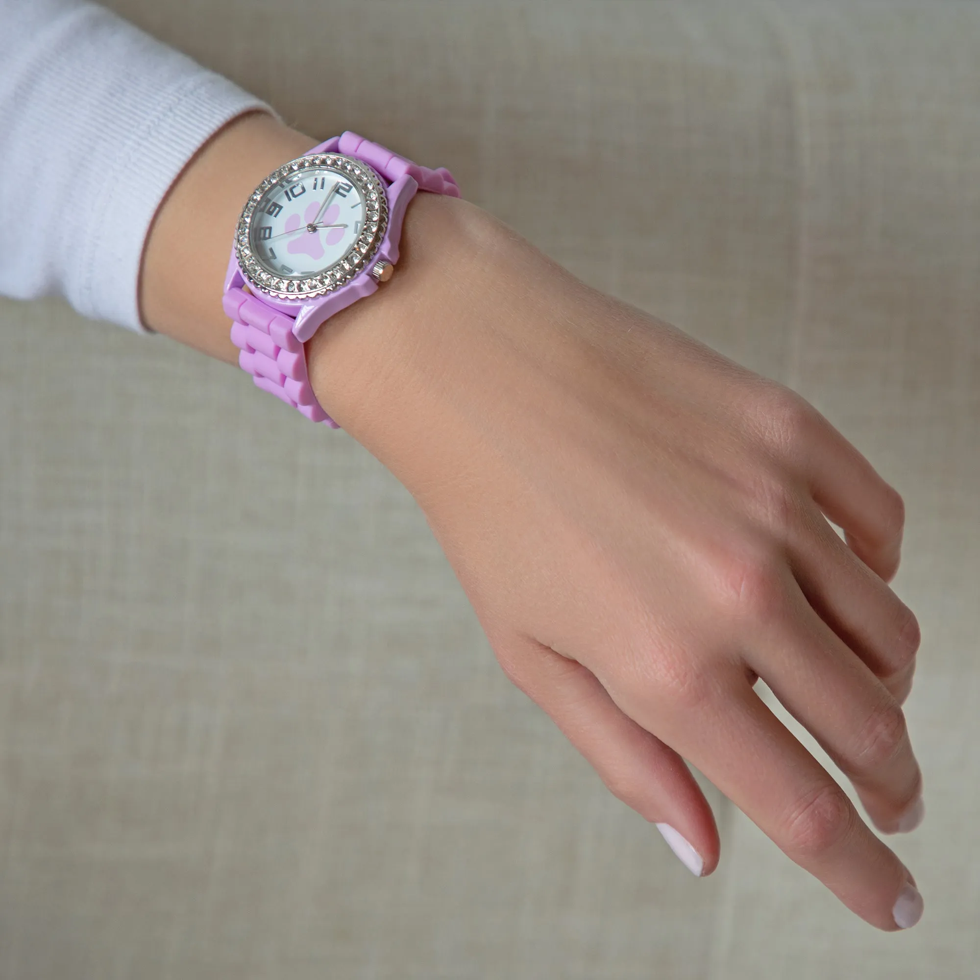 Paw Print Silicone Watch