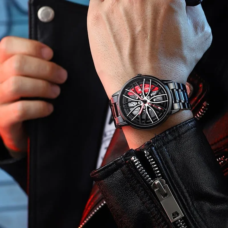 🎁Perfect Gift - Elegant Watch With Racing Wheel⌚