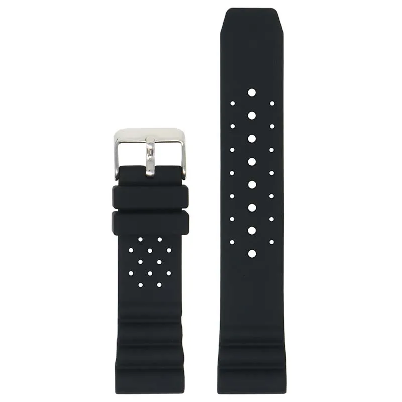 Perforated Rubber Strap for Seiko Diver