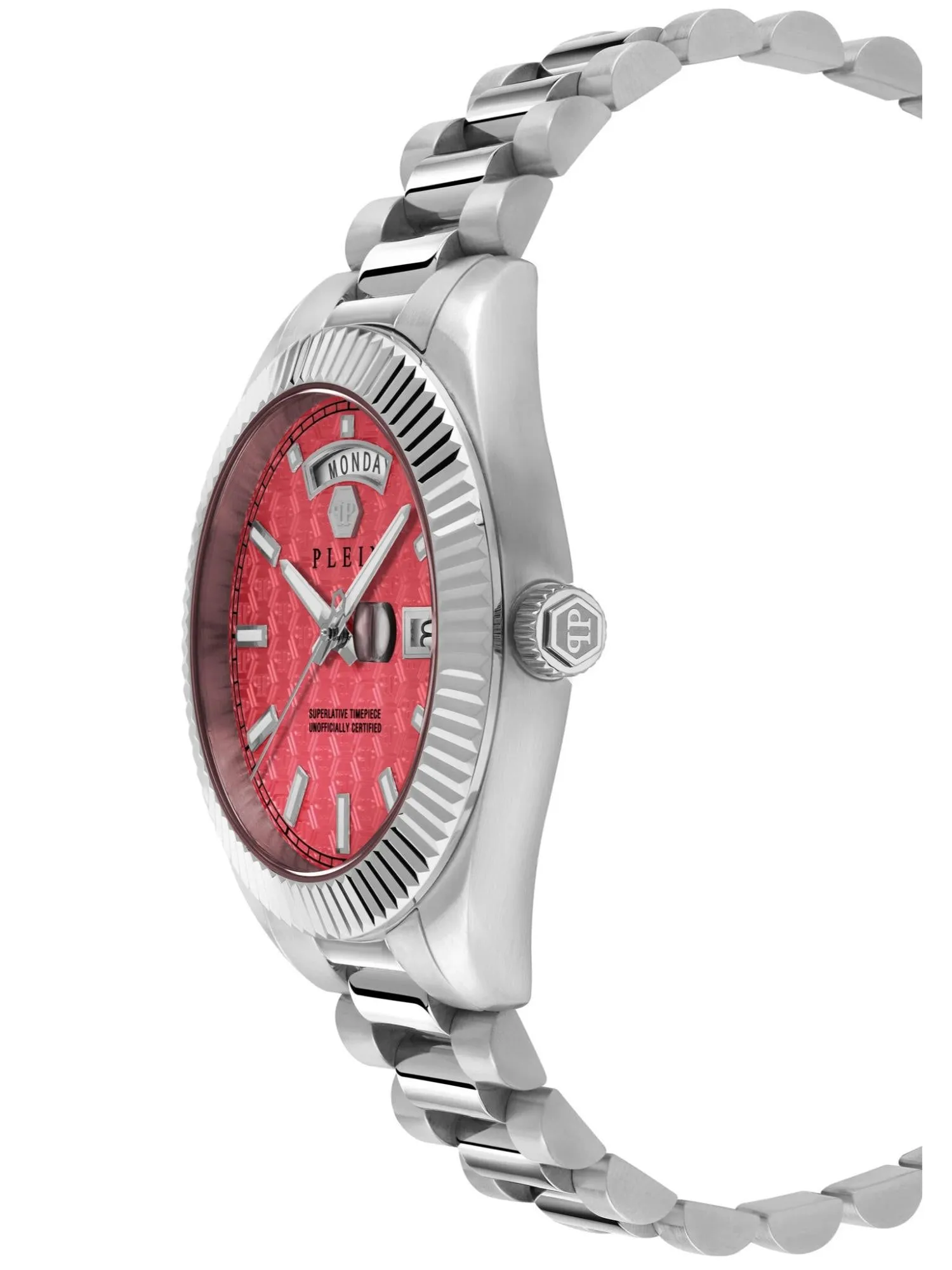 Philipp Plein Men 42 mm Size Red Dial Analog Watch - PWPNA0224