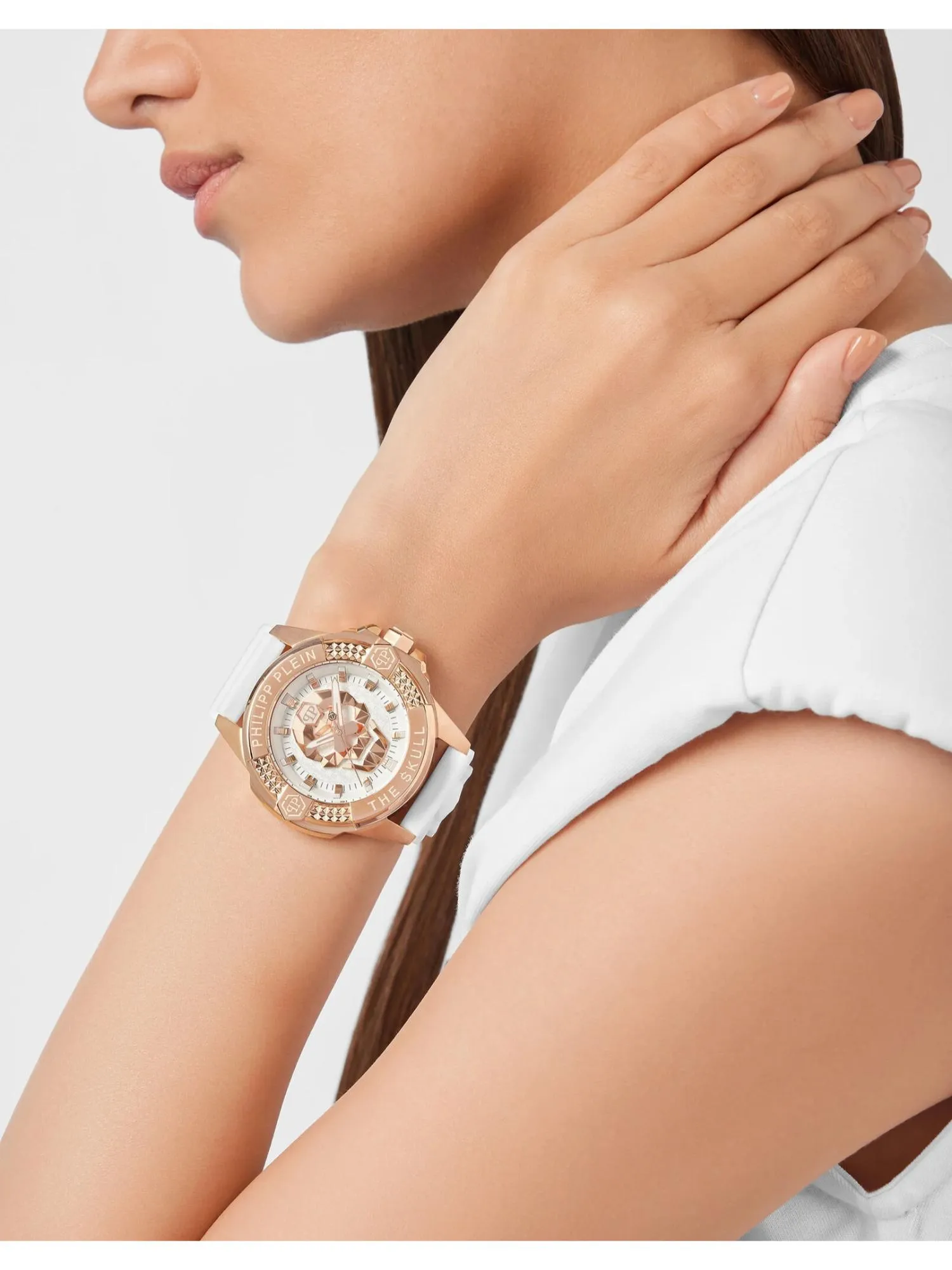 Philipp Plein Unisex 44 mm Size White Dial Analog Watch - PWAAA2224
