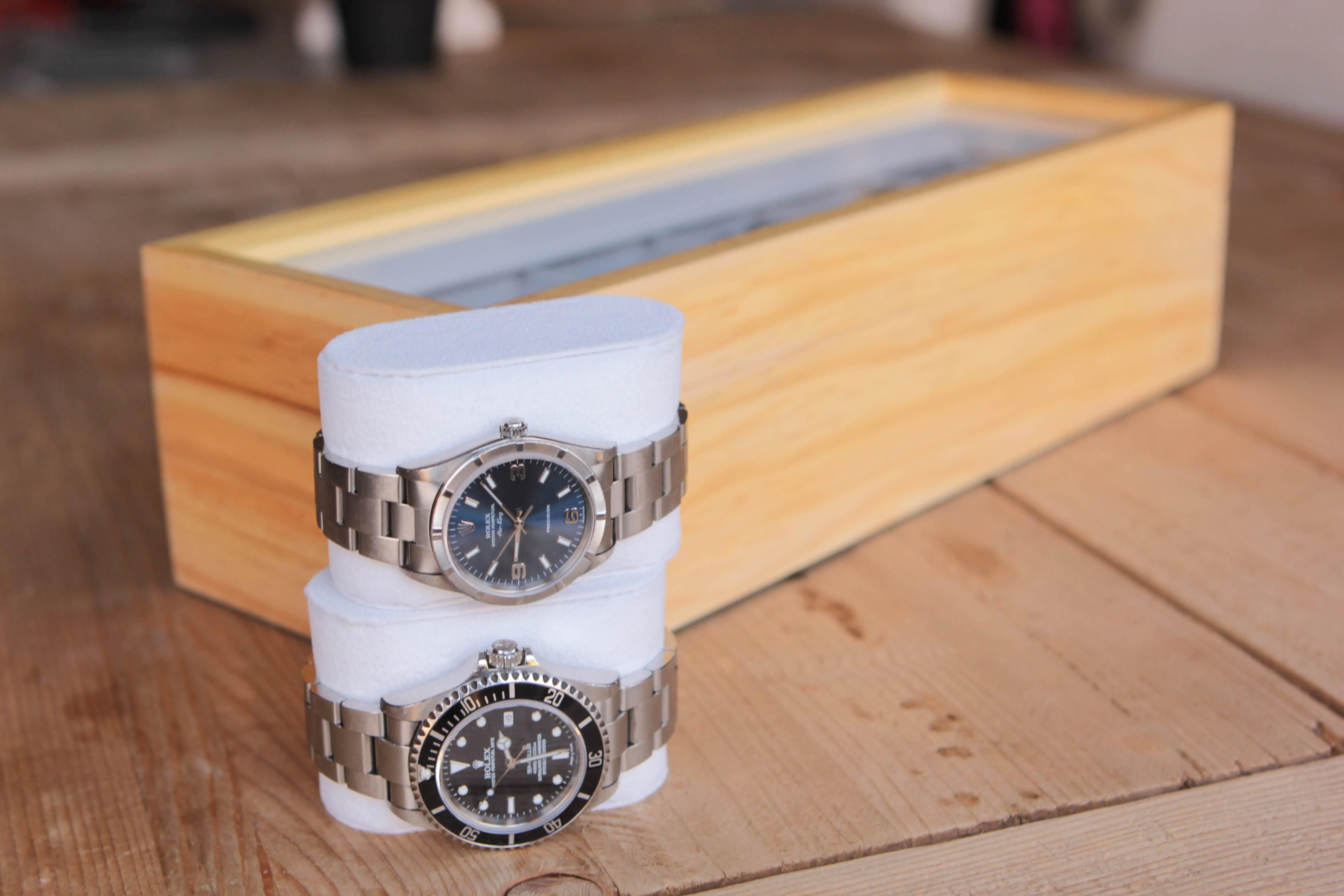 Pine Wood Watch Box - 6 Slot