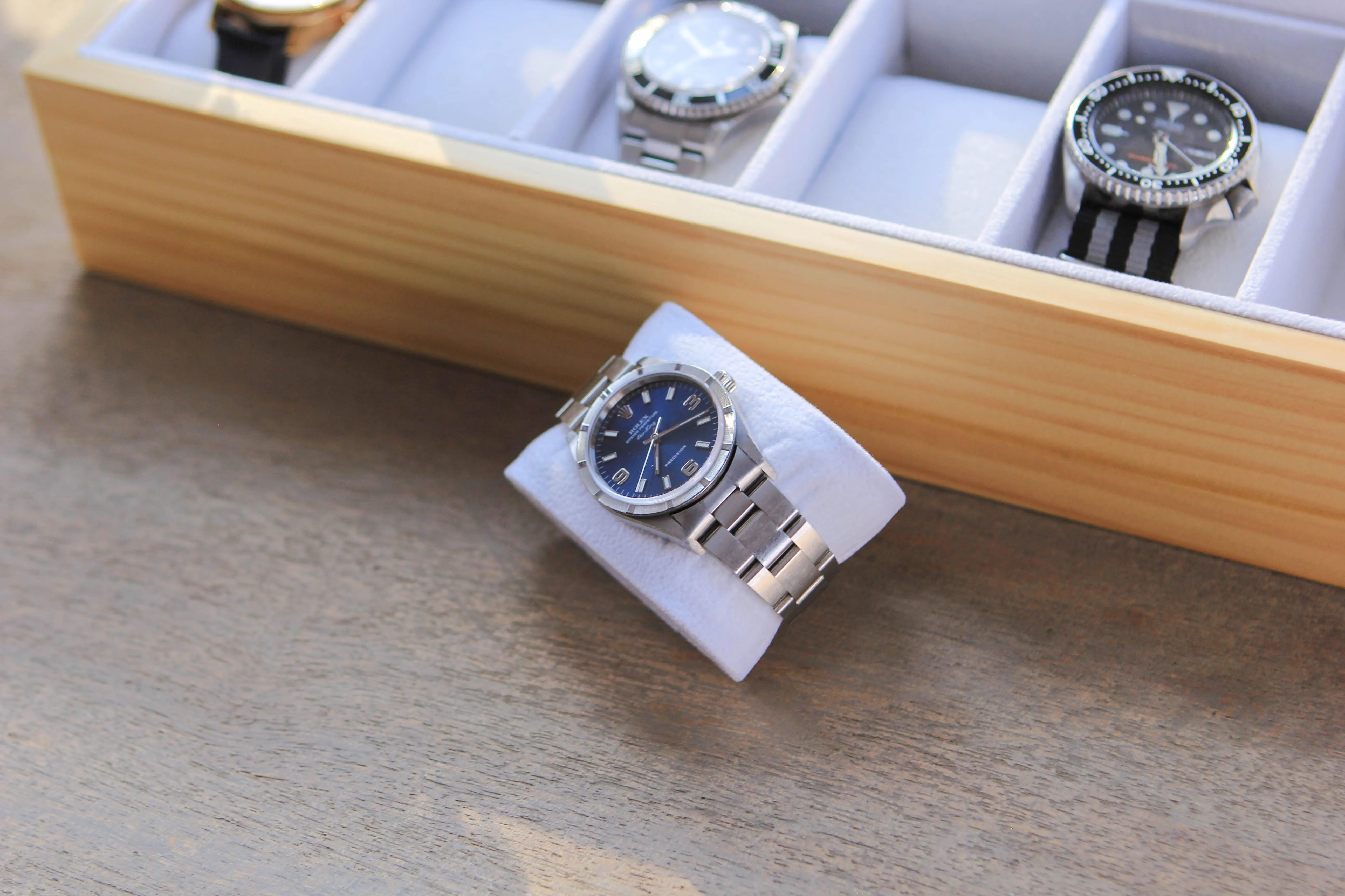 Pine Wood Watch Box - 6 Slot
