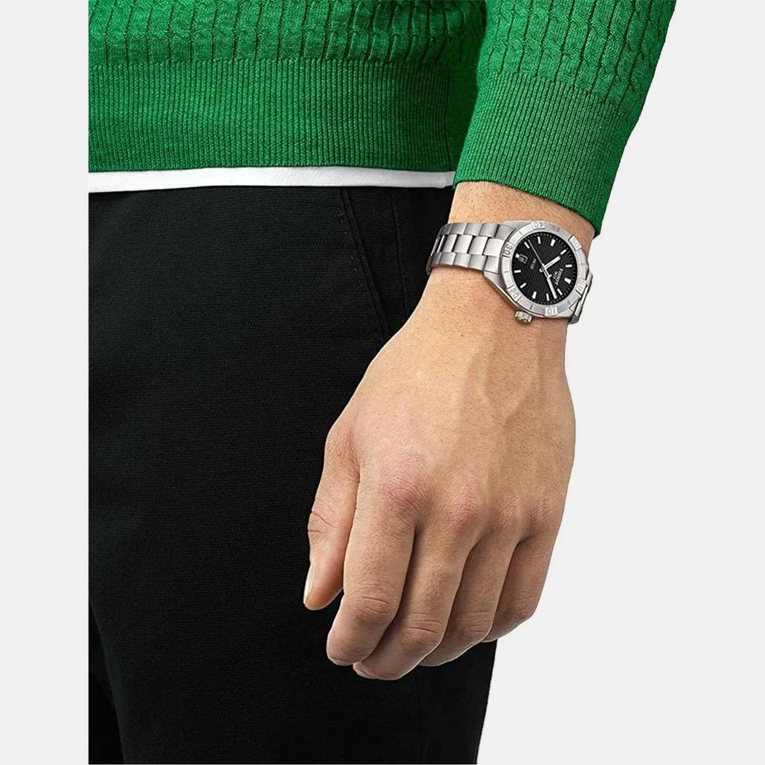 PR 100 Men Analog Stainless Steel Watch T1016101105100