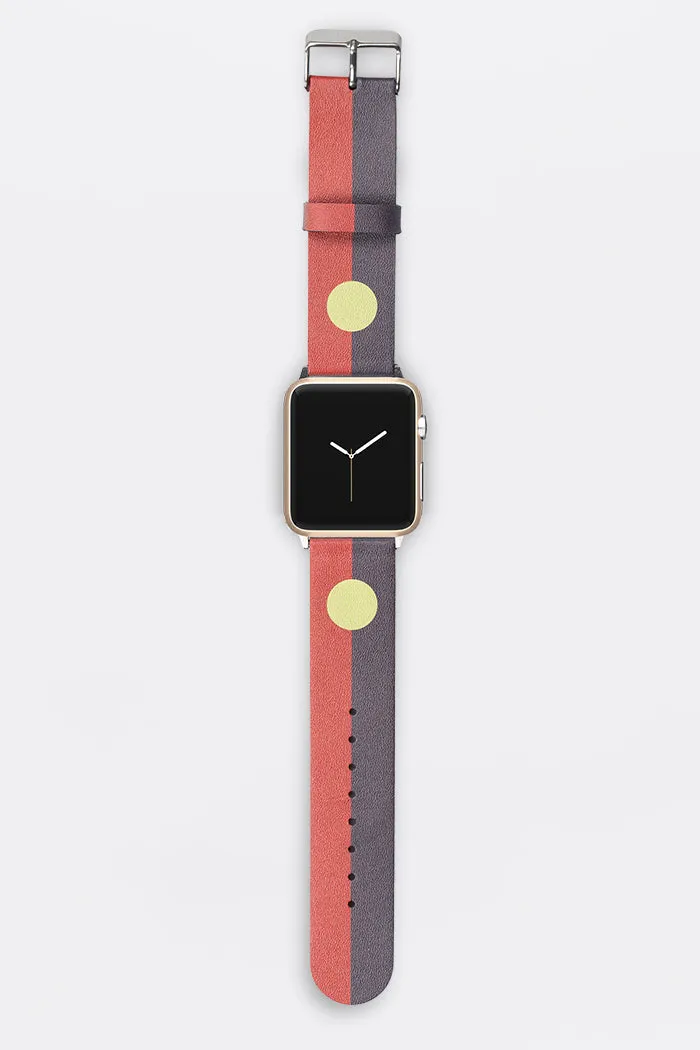 "Raise The Flag" Aboriginal Flag Vegan Leather Apple Watch Strap - FREE GIFT