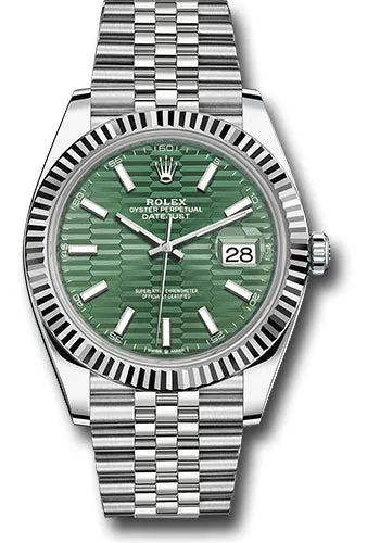 Rolex Steel and White Gold Rolesor Datejust 41mm Watch 126334 mgflmij