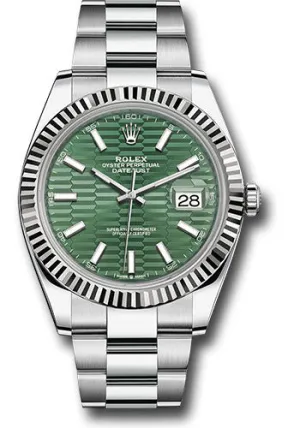 Rolex Steel and White Gold Rolesor Datejust 41mm Watch 126334 mgflmio