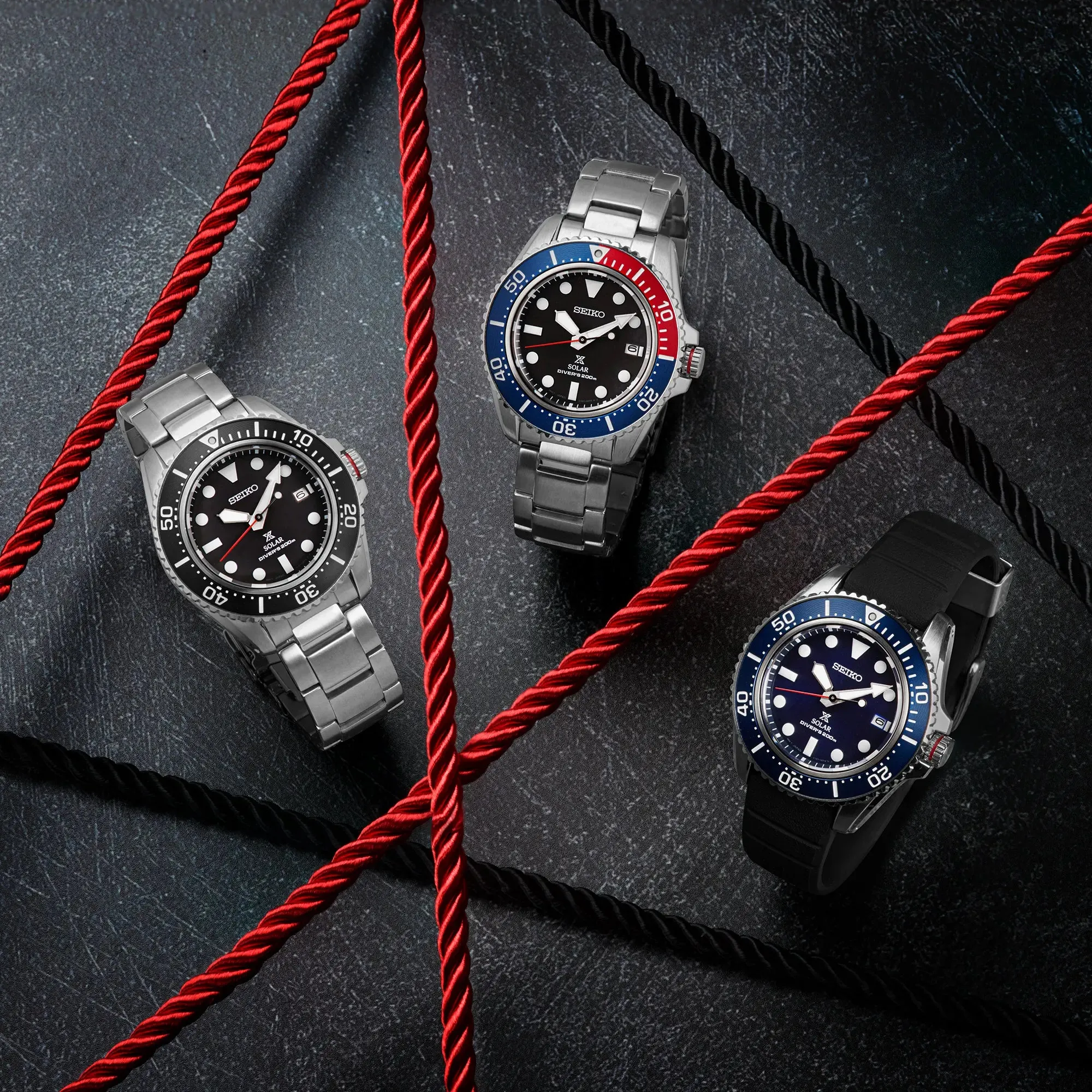 Seiko Gents Blue Solar 200m Diver's Watch