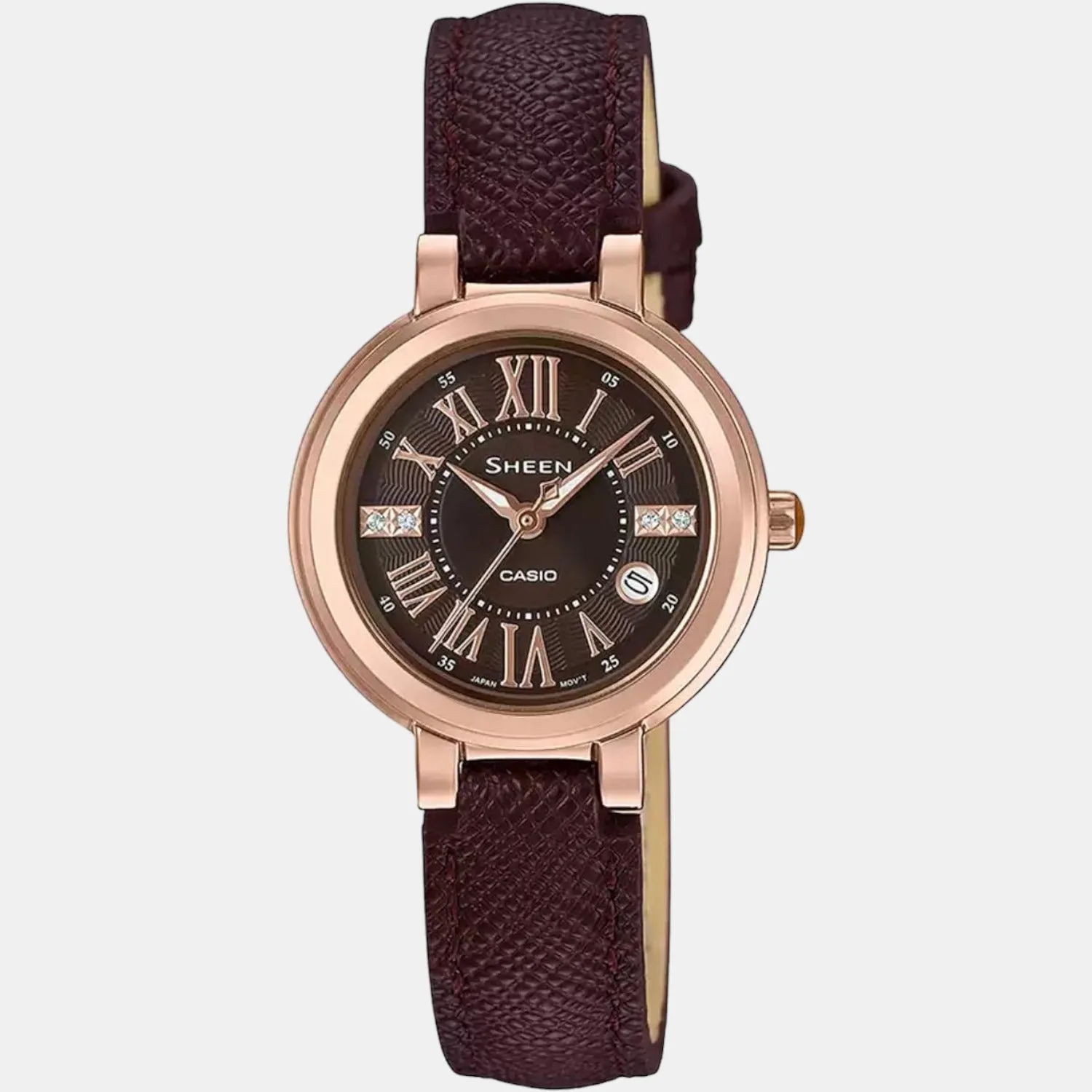 Sheen Women's Analog Leather Watch SX214 - SHE-4029PGL-5AUDF