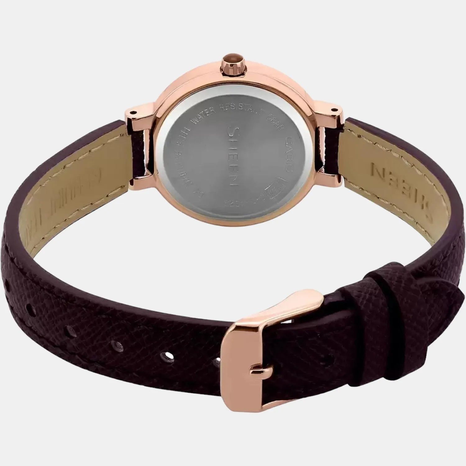 Sheen Women's Analog Leather Watch SX214 - SHE-4029PGL-5AUDF