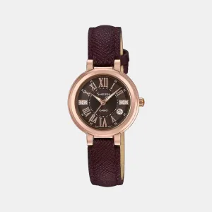 Sheen Women's Analog Leather Watch SX214 - SHE-4029PGL-5AUDF