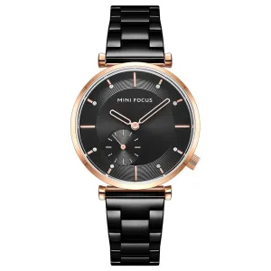 Simple and stylish Japanese movement waterproof-encrusted steel strap women's watch