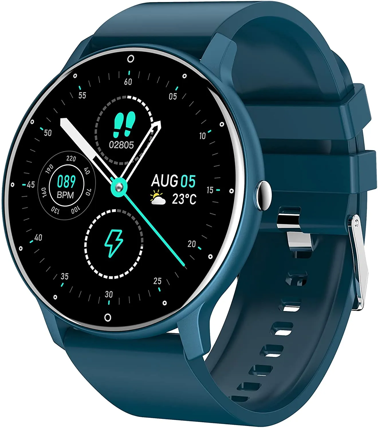 Smart Watches for Android iOS Phones, EBAKIN Smartwatch with Touch Screen, IP67 Waterproof Fitness Trackers with Heart Rate Monitor BP/SP02 Monitor Sleep Monitor, Activity Watch for Men Women