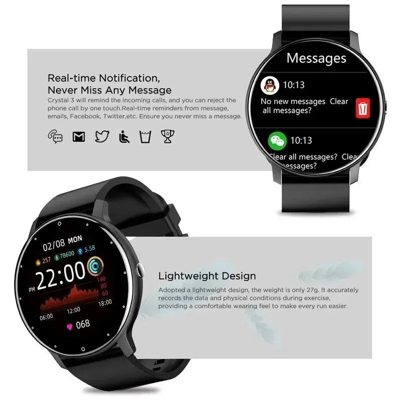 Smartwatch 2025: Real-time Activity & Heart Rate Monitor
