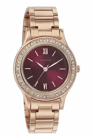 SONATA Women's Metal Strap Watch
