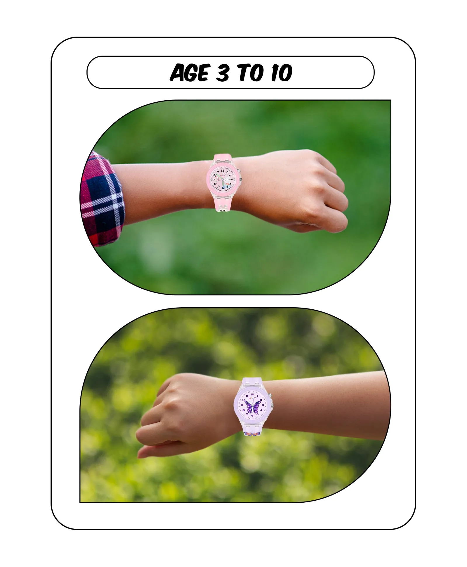 Spiky 3D Astronaut & Rabbit Cartoon Analog Light Watch Combo - Blue & Pink
