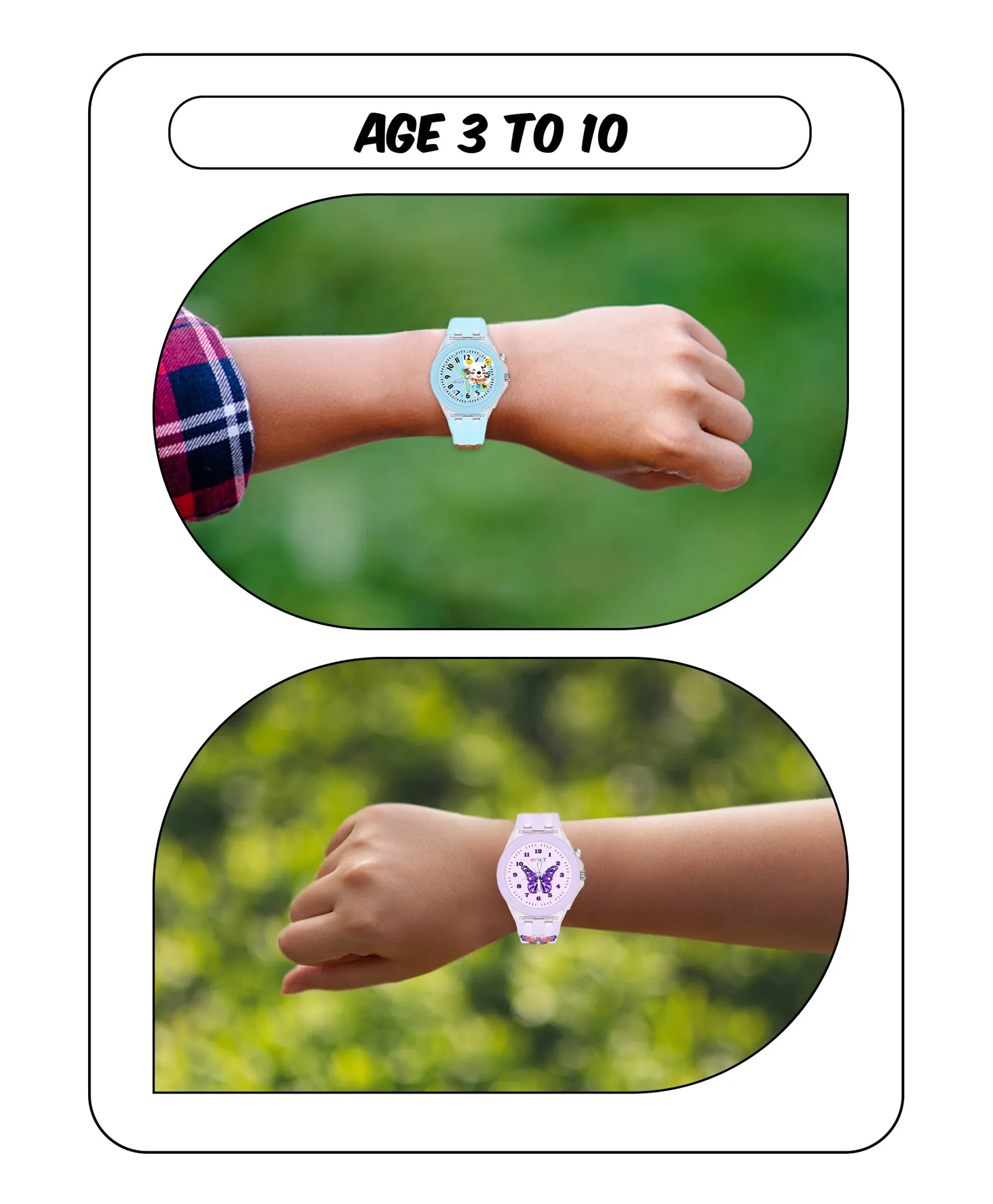 Spiky 3D Astronaut & Rabbit Cartoon Analog Light Watch Combo - Blue & Pink