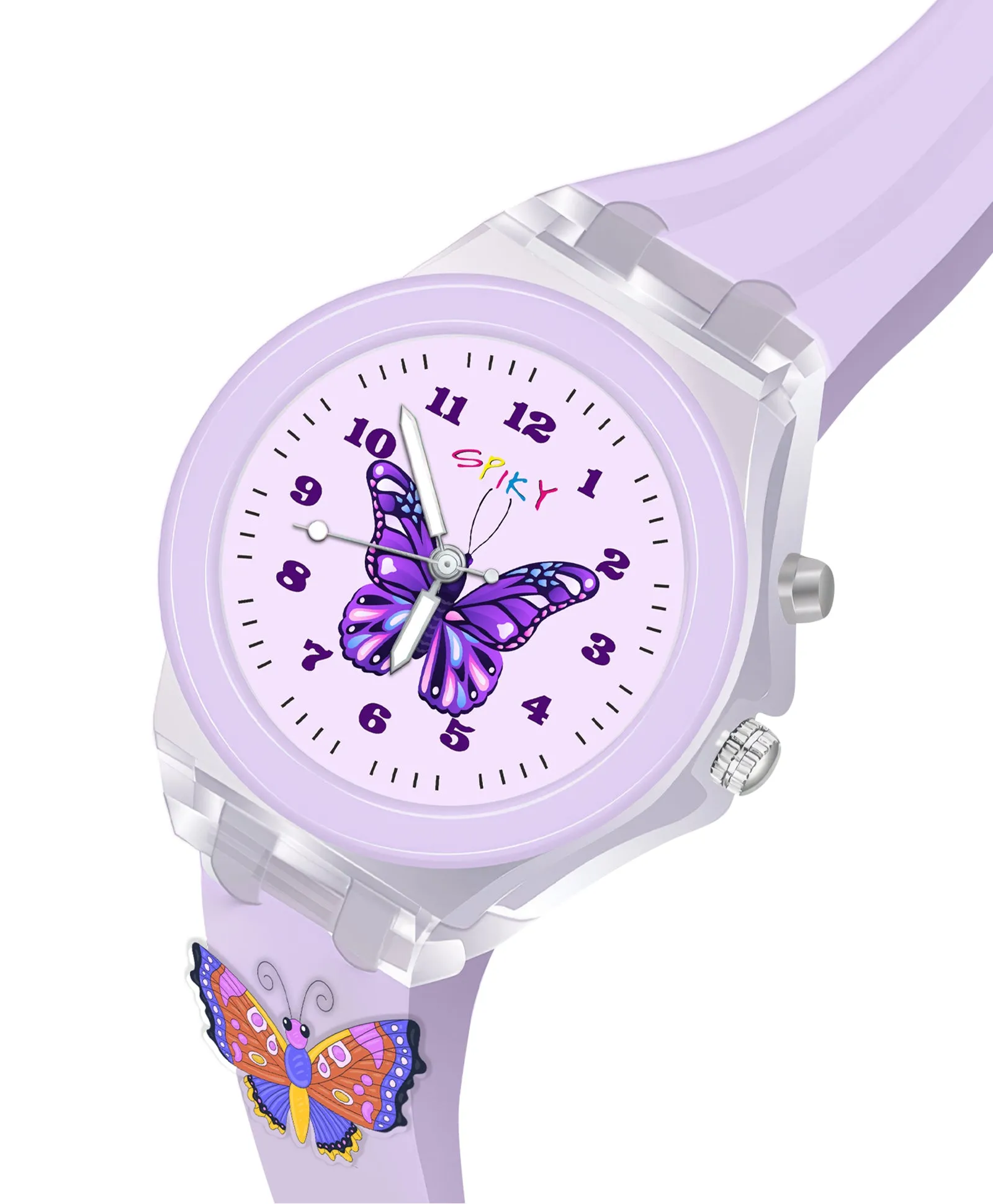 Spiky 3D Cartoon Monkey Analog Light Watch for Kids Boys & Girls - Cyan