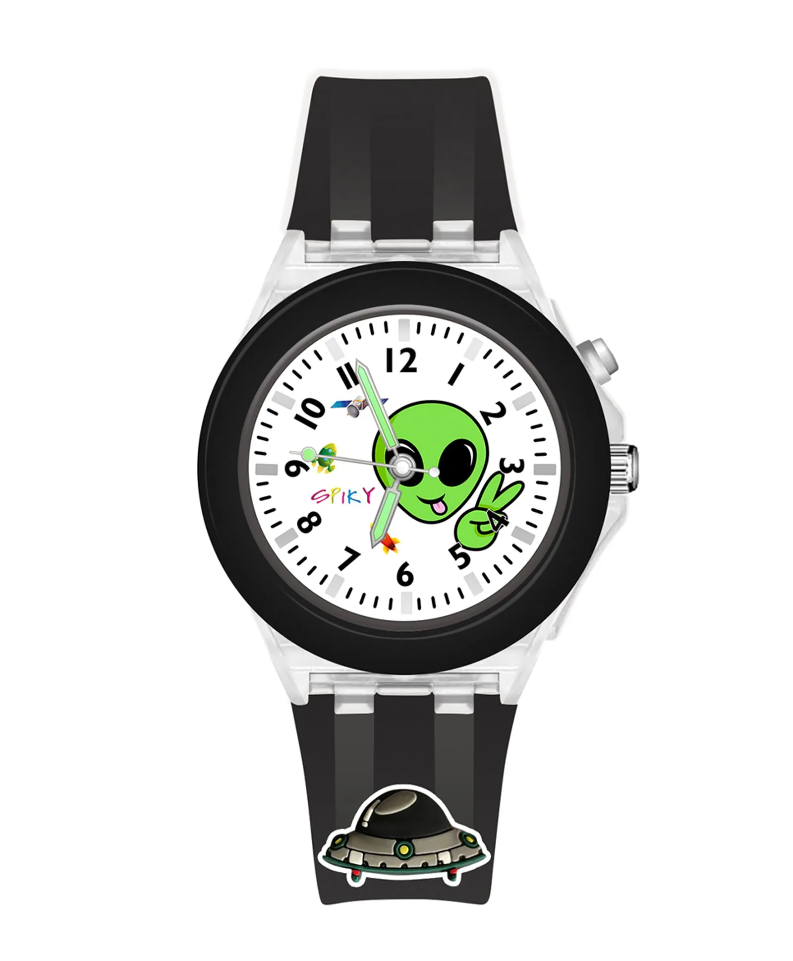 Spiky 3D Cartoon Monkey Analog Light Watch for Kids Boys & Girls - Cyan