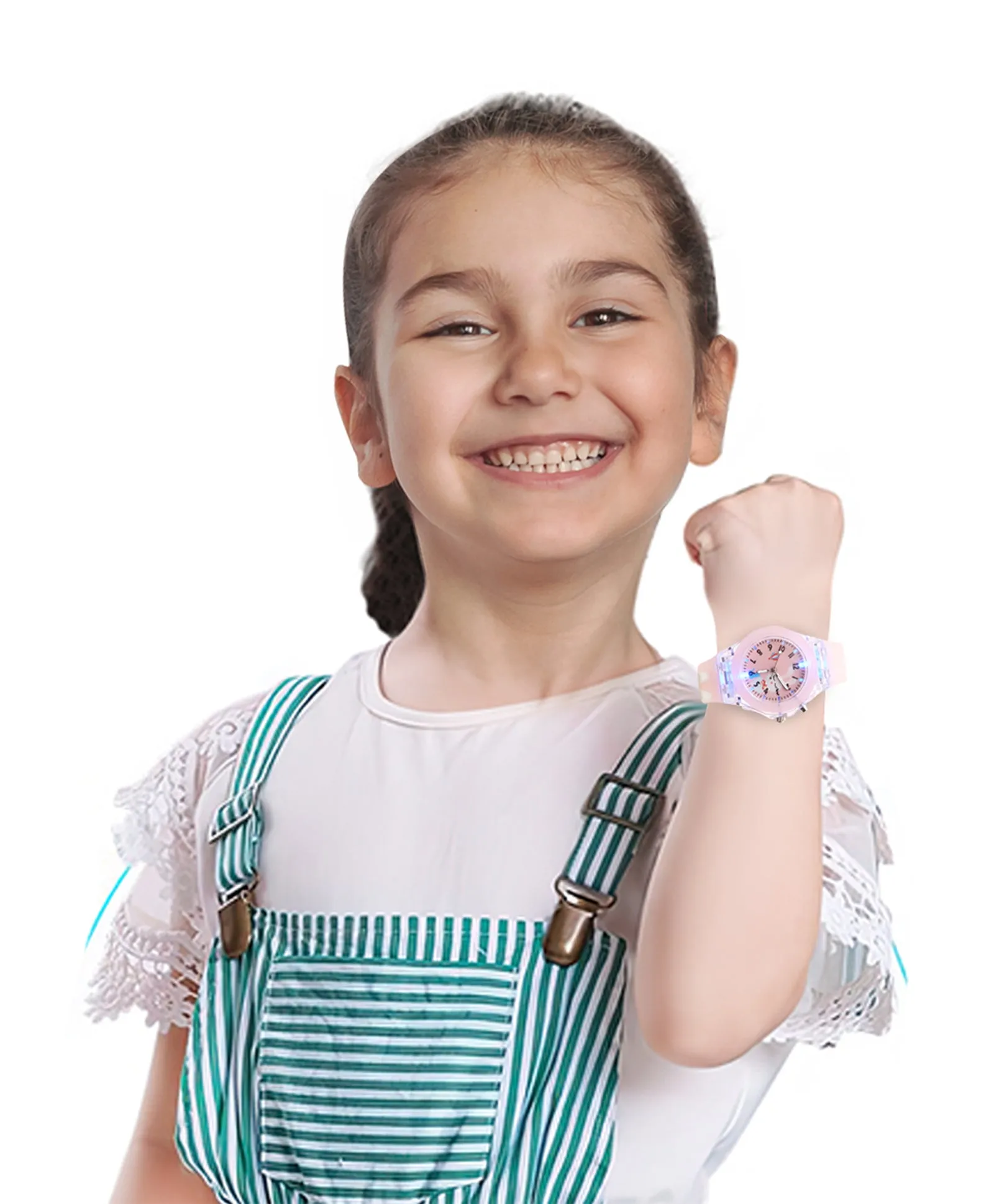 Spiky 3D Cartoon Monkey Analog Light Watch for Kids Boys & Girls - Cyan