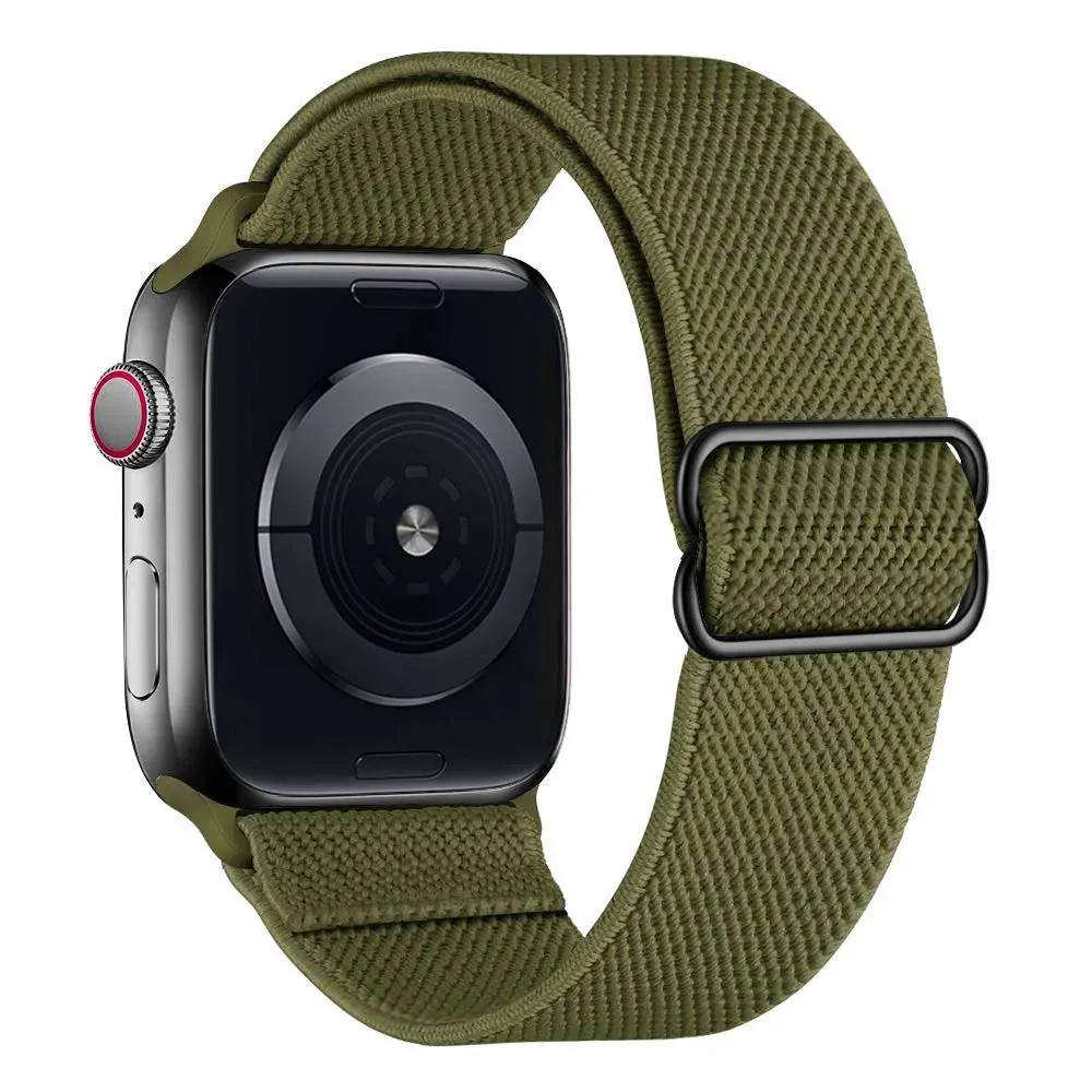 Strap for Apple Watch Ultra 2 Band 44mm 40mm 45mm 41mm 38mm 42mm 49mm Elastic Nylon Loop Bracelet iWatch Series 9 8 SE 7 6 5 4 3