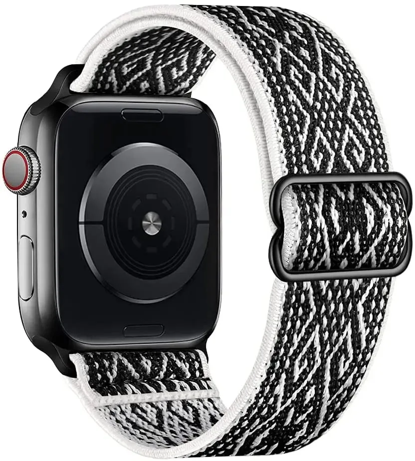 Strap for Apple Watch Ultra 2 Band 44mm 40mm 45mm 41mm 38mm 42mm 49mm Elastic Nylon Loop Bracelet iWatch Series 9 8 SE 7 6 5 4 3