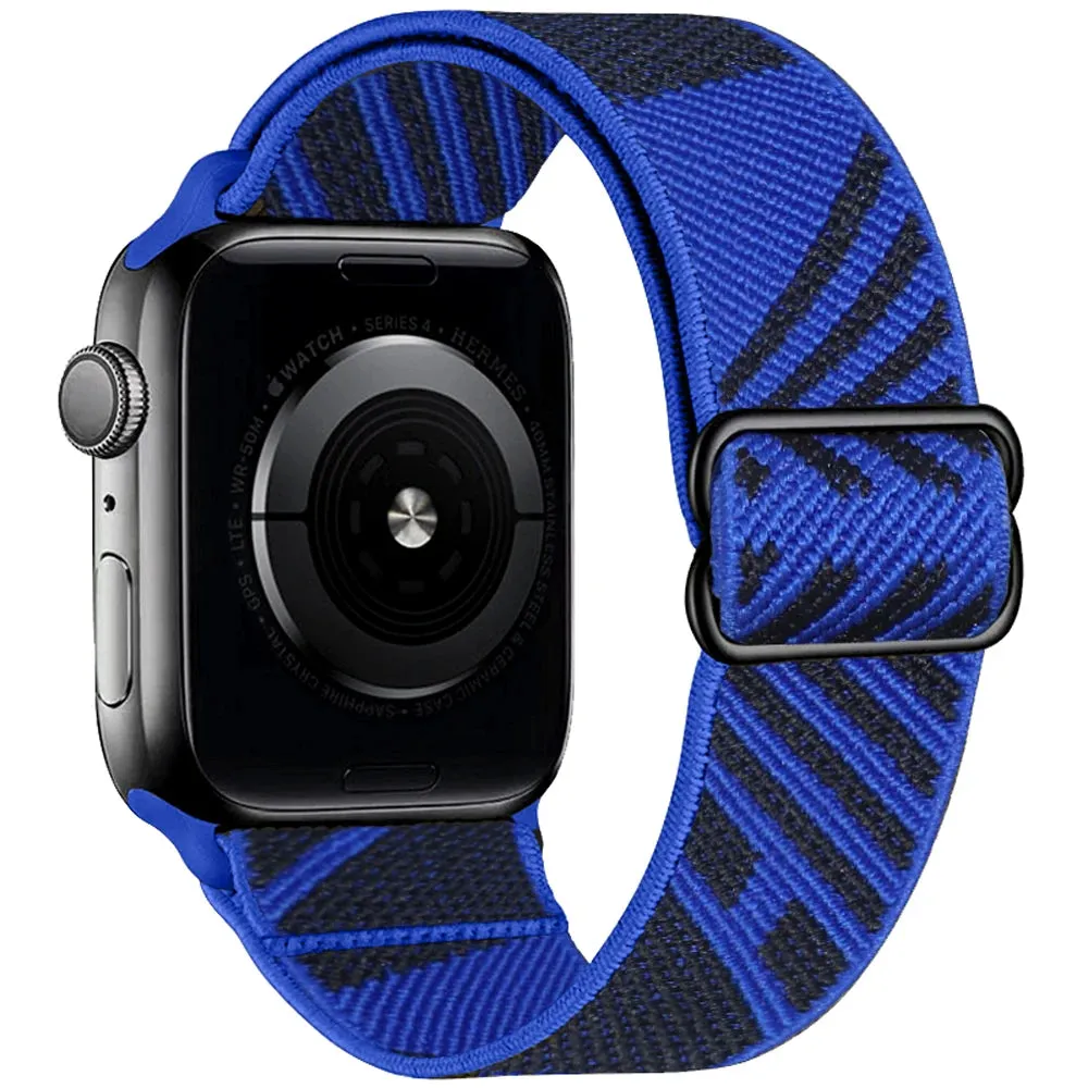 Strap for Apple Watch Ultra 2 Band 44mm 40mm 45mm 41mm 38mm 42mm 49mm Elastic Nylon Loop Bracelet iWatch Series 9 8 SE 7 6 5 4 3