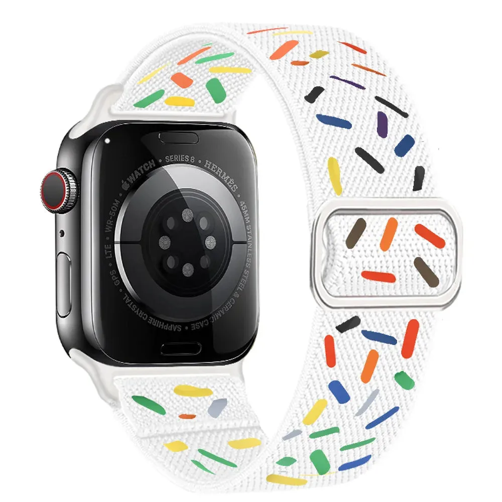 Strap for Apple Watch Ultra 2 Band 44mm 40mm 45mm 41mm 38mm 42mm 49mm Elastic Nylon Loop Bracelet iWatch Series 9 8 SE 7 6 5 4 3