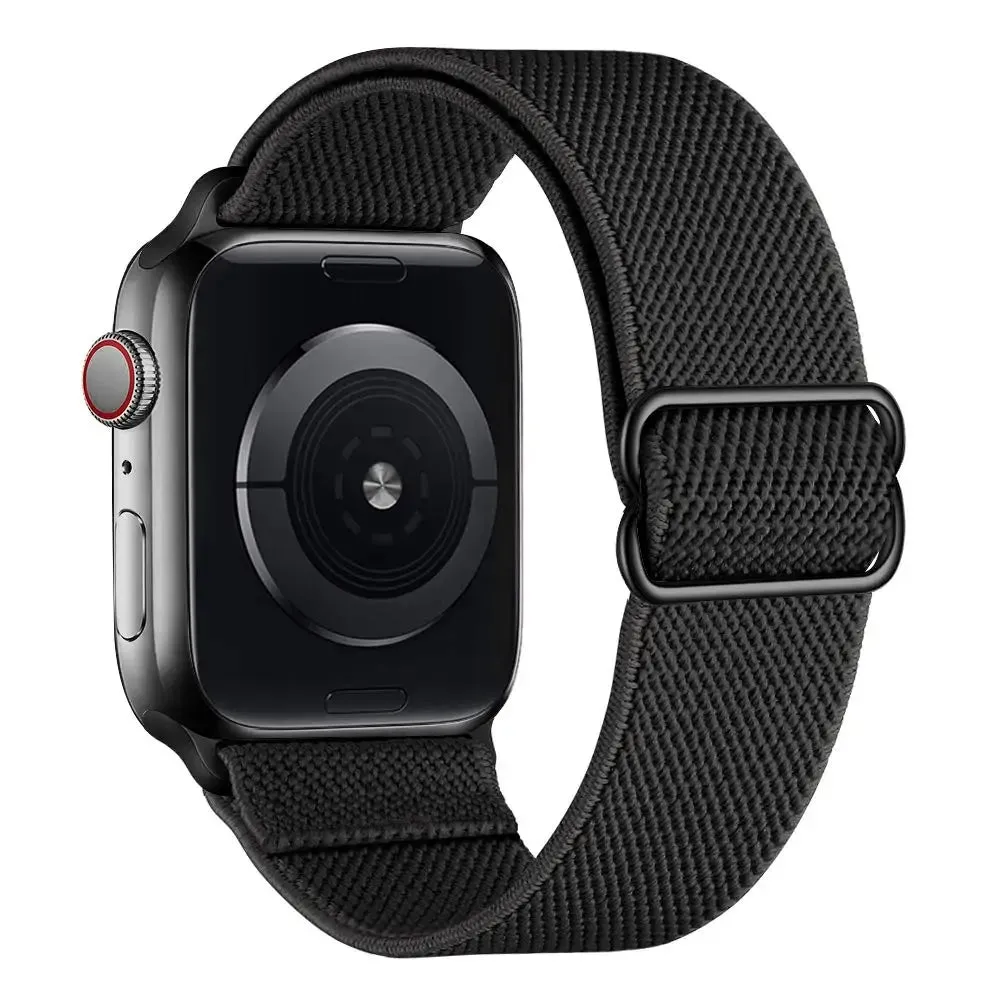 Strap for Apple Watch Ultra 2 Band 44mm 40mm 45mm 41mm 38mm 42mm 49mm Elastic Nylon Loop Bracelet iWatch Series 9 8 SE 7 6 5 4 3