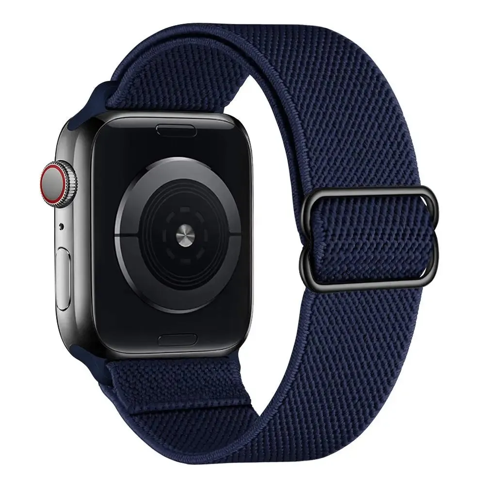 Strap for Apple Watch Ultra 2 Band 44mm 40mm 45mm 41mm 38mm 42mm 49mm Elastic Nylon Loop Bracelet iWatch Series 9 8 SE 7 6 5 4 3