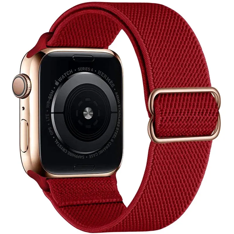 Strap for Apple Watch Ultra 2 Band 44mm 40mm 45mm 41mm 38mm 42mm 49mm Elastic Nylon Loop Bracelet iWatch Series 9 8 SE 7 6 5 4 3