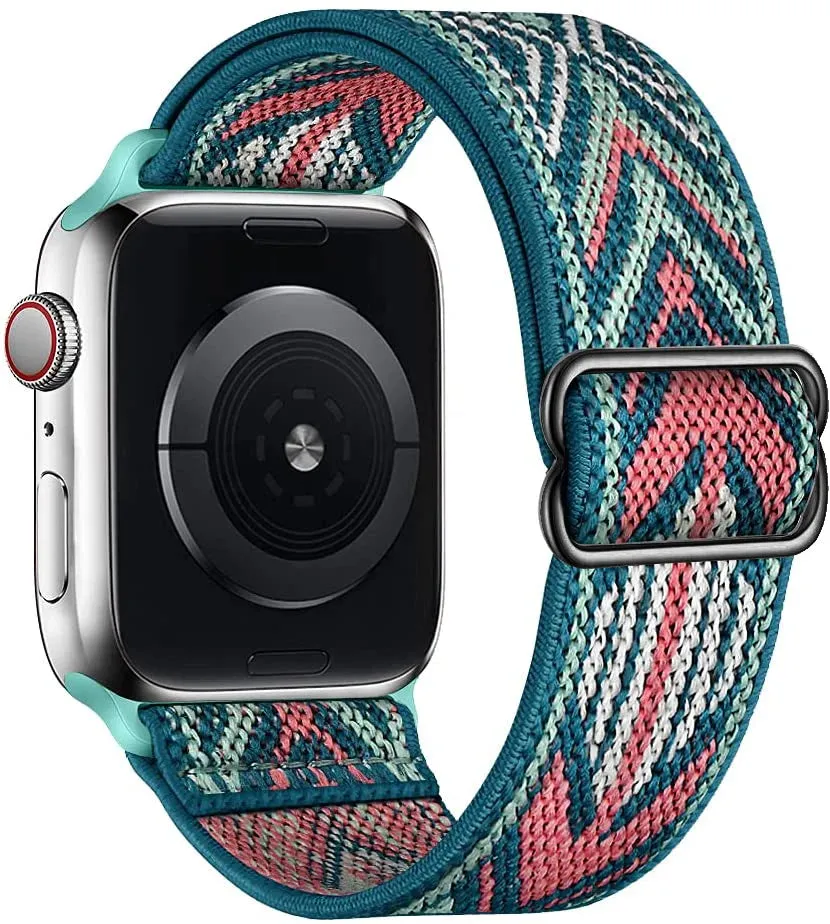 Strap for Apple Watch Ultra 2 Band 44mm 40mm 45mm 41mm 38mm 42mm 49mm Elastic Nylon Loop Bracelet iWatch Series 9 8 SE 7 6 5 4 3
