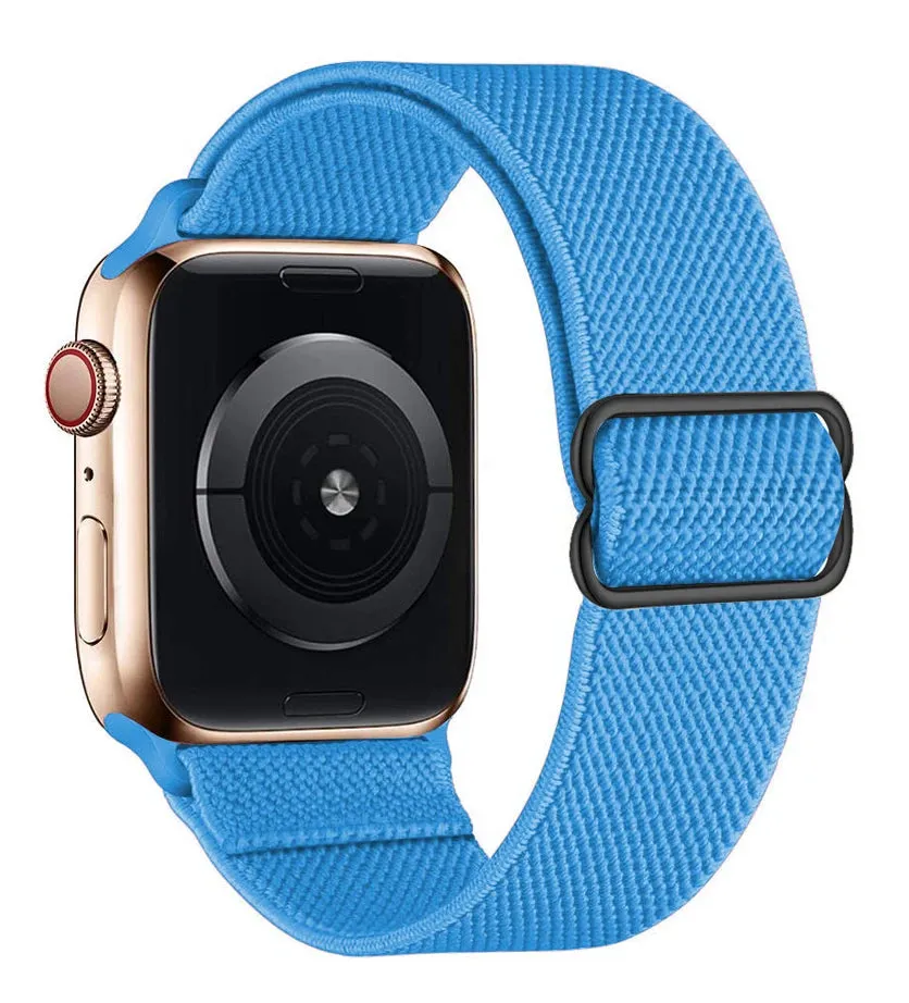 Strap for Apple Watch Ultra 2 Band 44mm 40mm 45mm 41mm 38mm 42mm 49mm Elastic Nylon Loop Bracelet iWatch Series 9 8 SE 7 6 5 4 3
