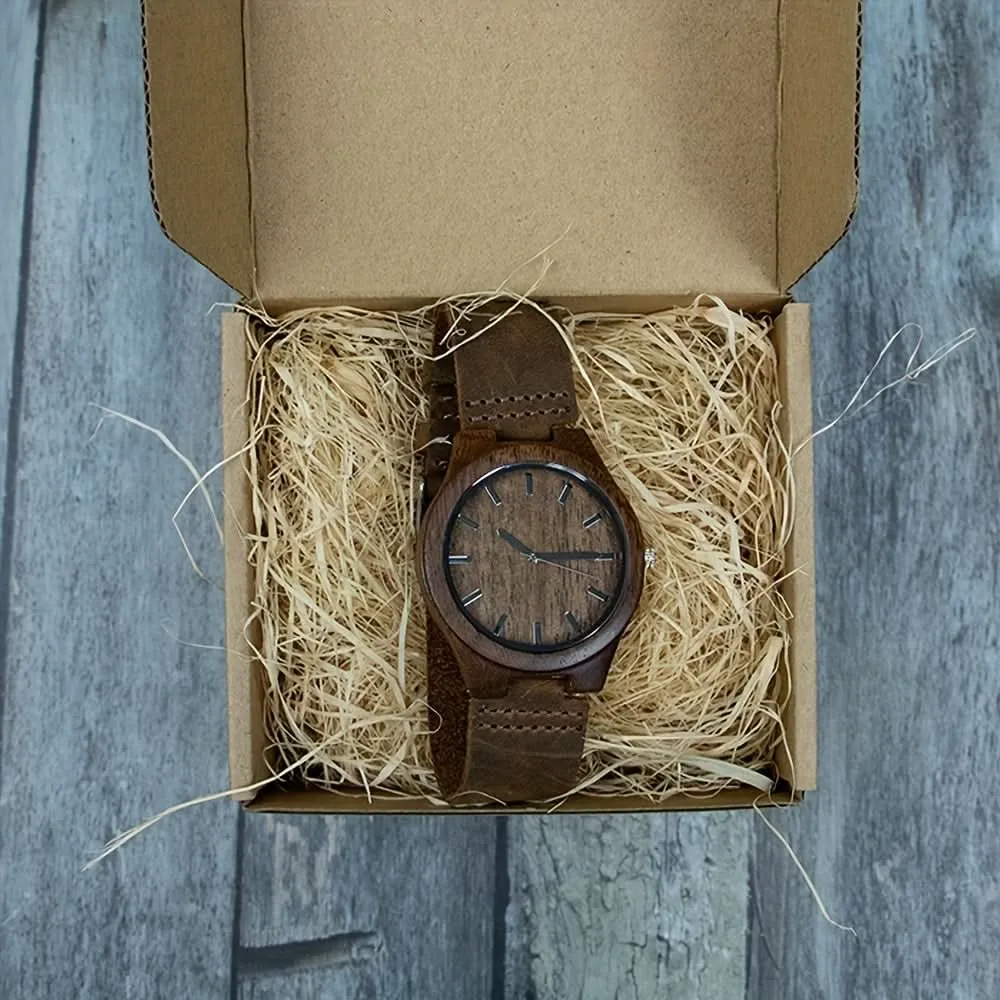 Stylish Walnut Wood Men's Belt Wrist Watch