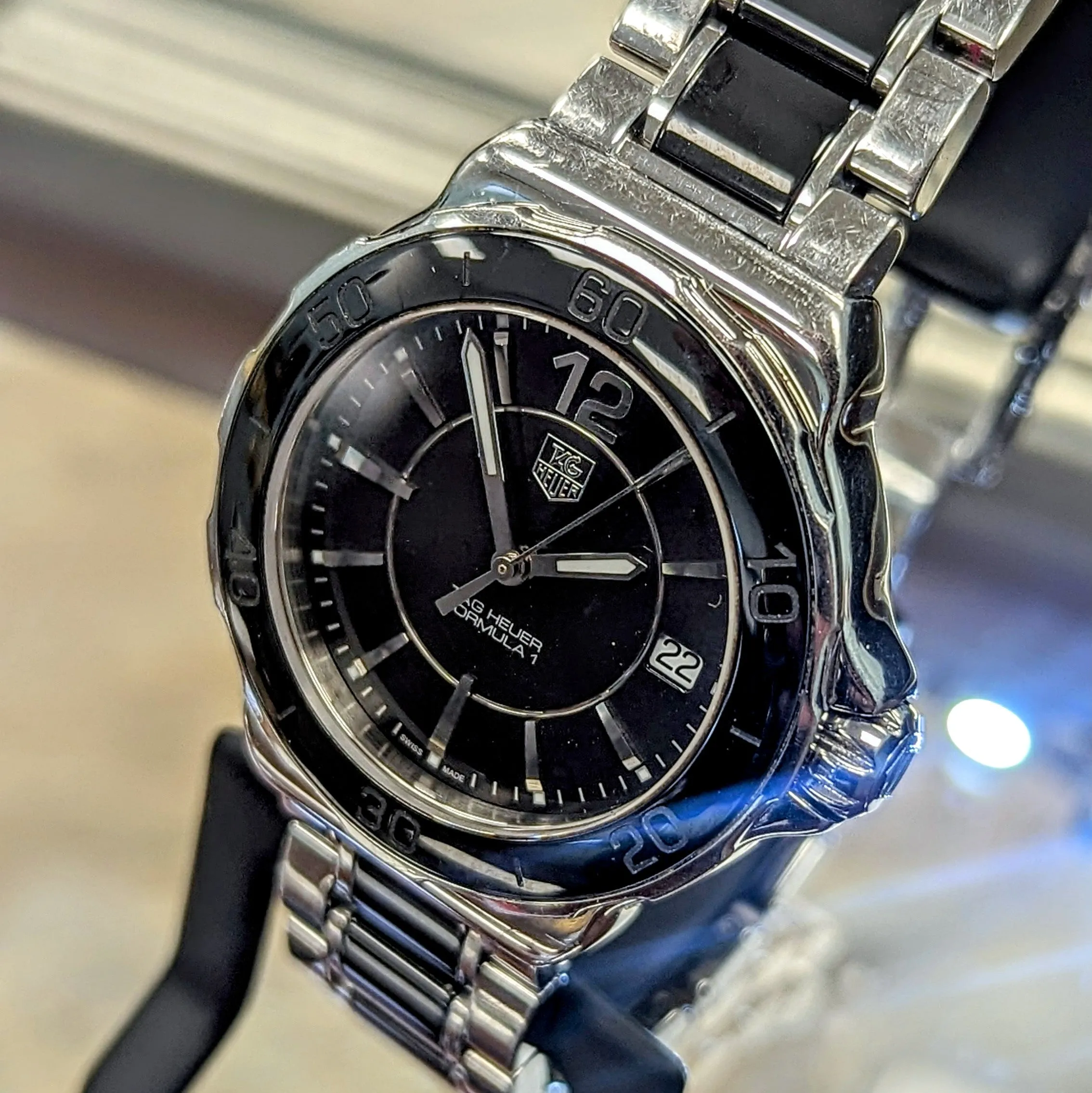 TAG HEUER Formula 1 Watch Date Indicator Ref. WAH1210 35mm Quartz Wristwatch Steel & Ceramic